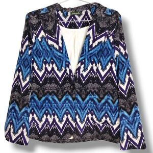 VTG Maude Womens‎ Silk Blazer Size Medium Black Blue Lining 80s